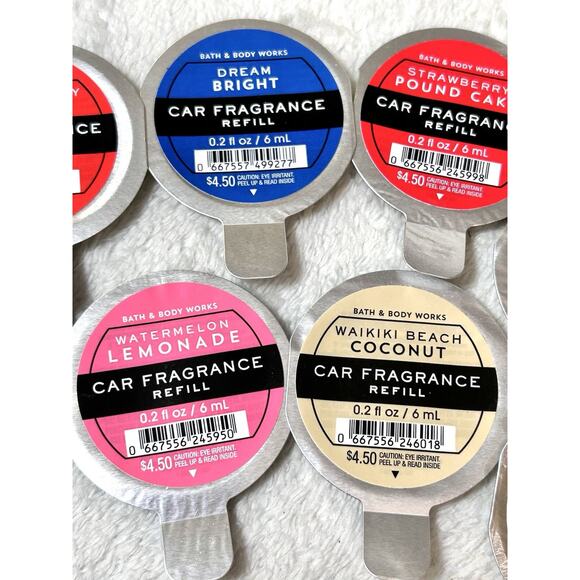 bath and body works Assorted car fragrance refill Lot Of 8 - Picture 3 of 4